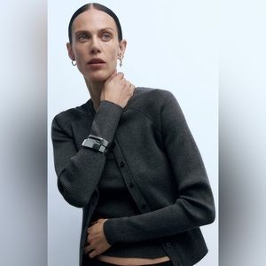 Zara Silver Pack of Rigid Bracelets-NWT